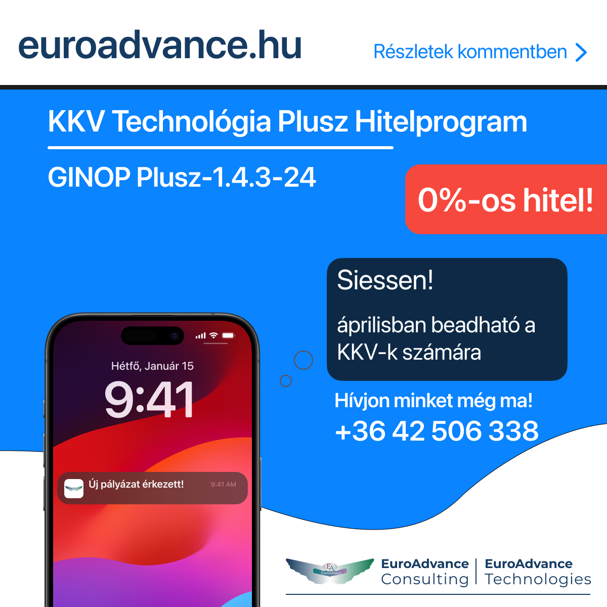 KKV Technol Gia Plusz Hitelprogram GINOP Plusz 1 4 3 24 Euroadvance   Kkv Hitelprogram 0szazalek 